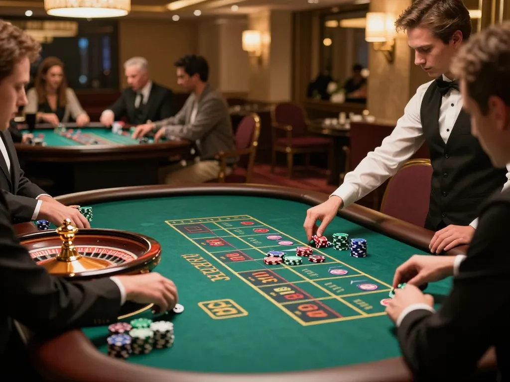 Experience thrilling gameplay with nhacaiuytinn at a dynamic roulette table in a luxurious casino setting.