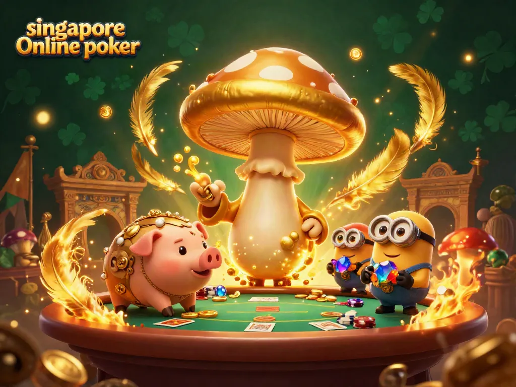 Experience exciting singapore online poker action with vibrant characters and casino magic.