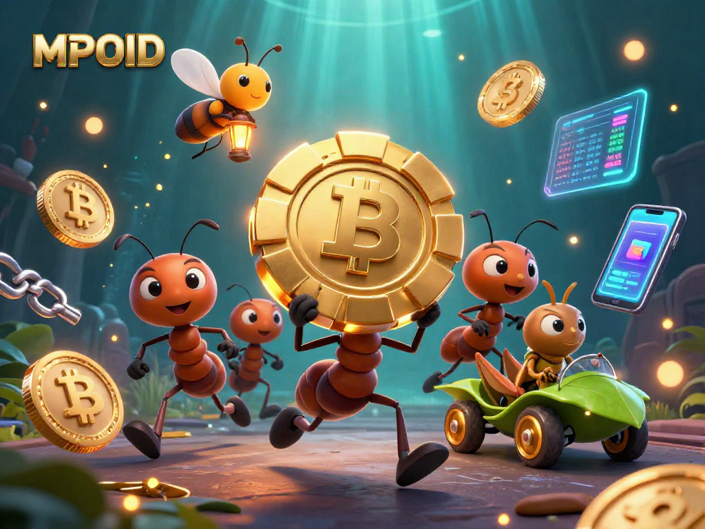 Experience the excitement of MPOID with 3D cartoon ants in a thrilling gaming heist.