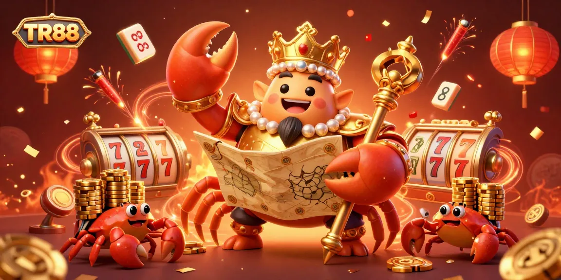 Experience thrilling wins at TR88 with a golden crab emperor and a treasure-filled casino celebration.