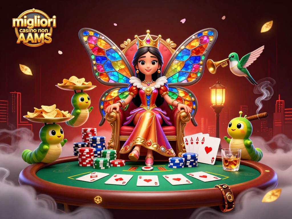 Scopri i migliori casino non AAMS con un'illustrazione di alta qualità e vivaci dettagli di gioco.
