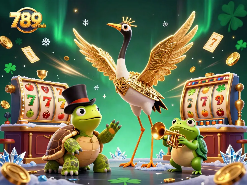 Spin the reels at 789club to experience thrilling slots and jackpot wins in this engaging illustration.