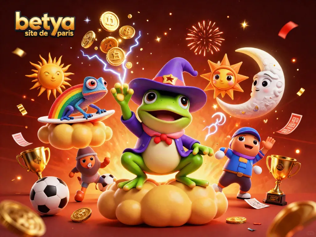Experience thrilling sports betting action with betya site de paris in this vibrant 3D illustration.