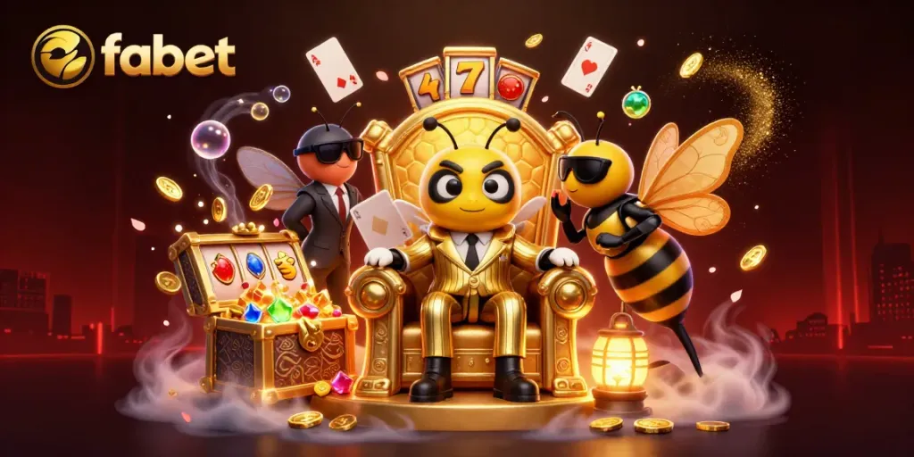 Engage with fabet gameplay as the cartoon mob boss and his crew discover winning treasures in a vibrant casino.