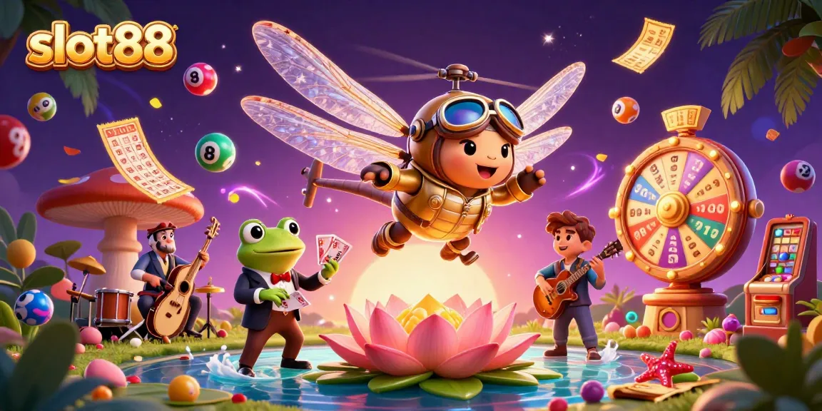Engage with vibrant slot88 action featuring lively characters and dynamic game elements in a stunning illustration.