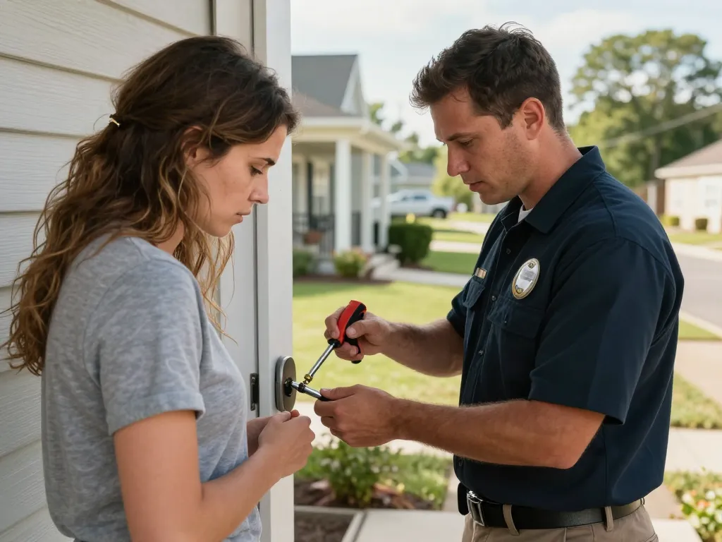 Emergency locksmith Fort Pierce assists homeowner during lockout