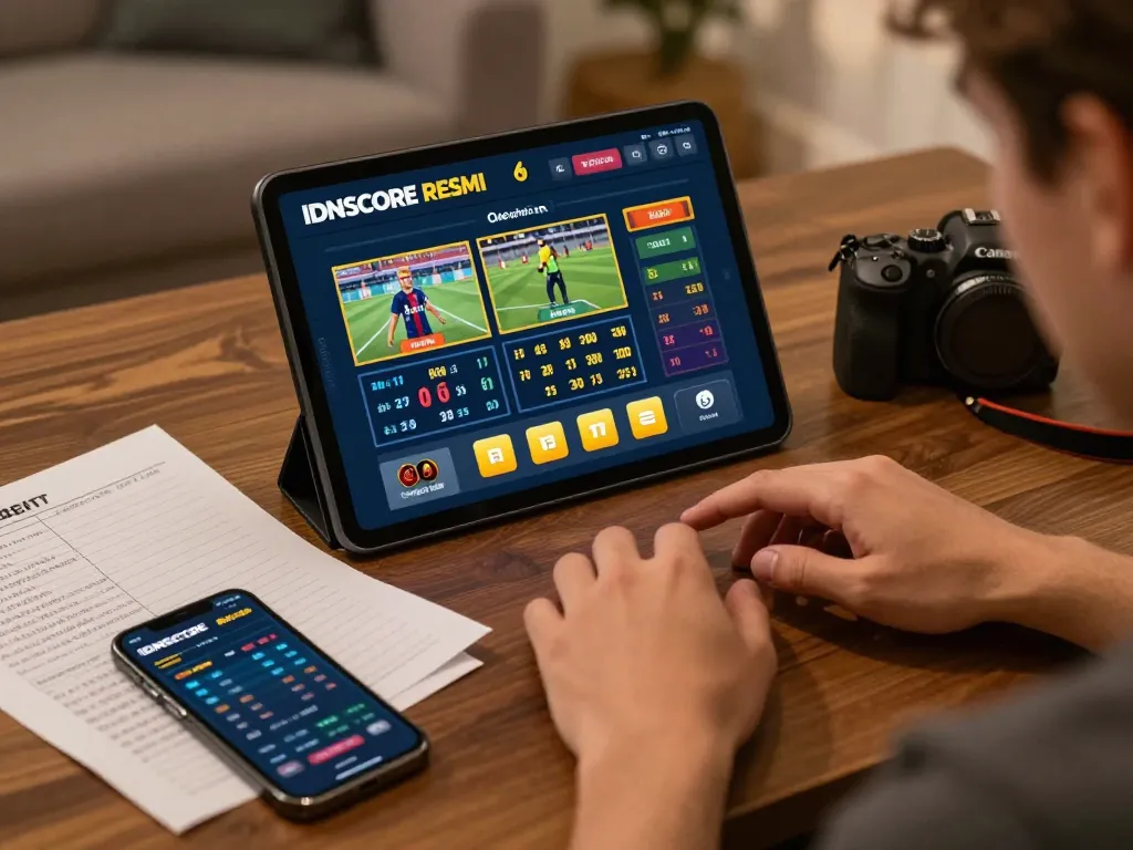 IDNSCORE RESMI platform displaying live betting odds, enhancing user engagement during online gaming.