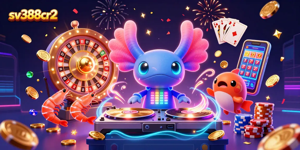 Experience the thrill of sv388cr2 with vibrant characters celebrating a big win in a dynamic casino scene.