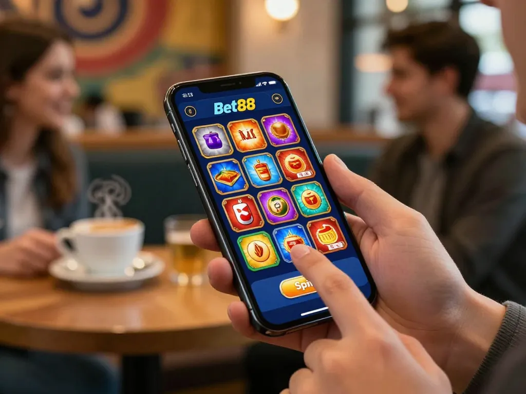 Engaging gameplay on the Bet88 mobile app as players enjoy exciting casino games.