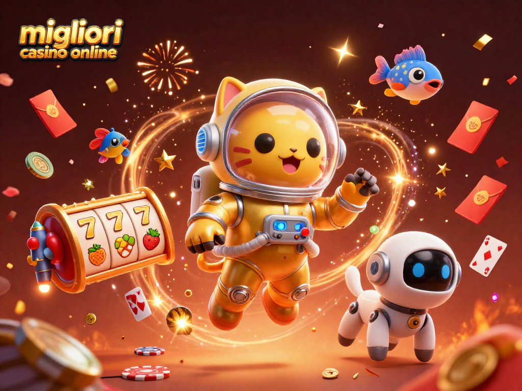 Giochi e divertimenti nei migliori casino online con un astronauta e creature aliene.