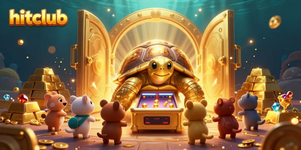 Engage with hitclub's thrilling gambling experience featuring golden treasures and a lively game atmosphere.
