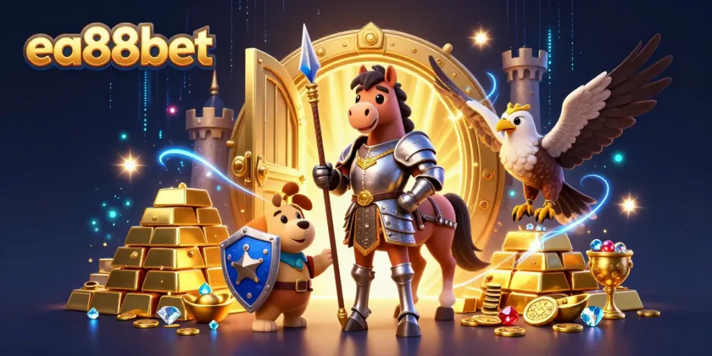 Immerse in the vibrant action of ea88bet with knights and treasure, showcasing exciting gameplay.