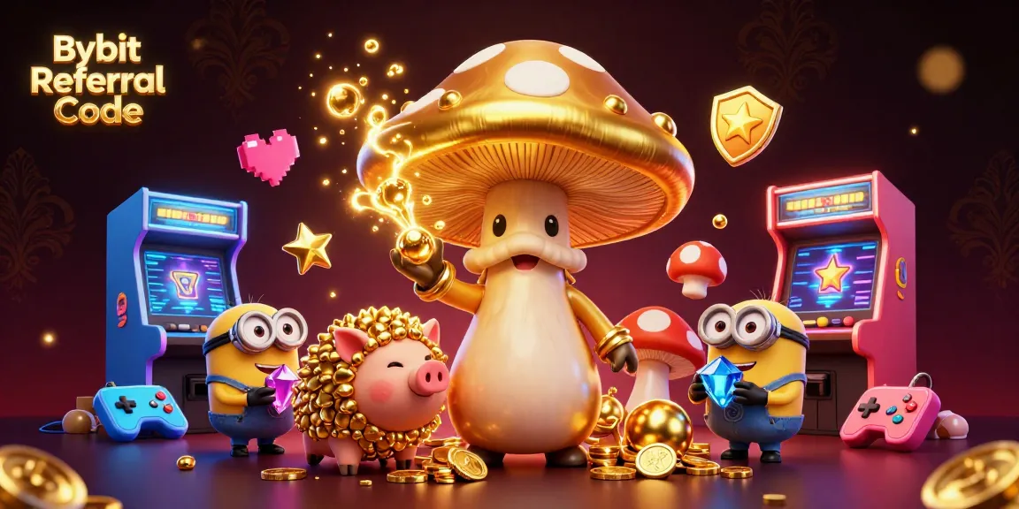 Engage the Bybit Referral Code while winning with vibrant casino characters and gaming machines.
