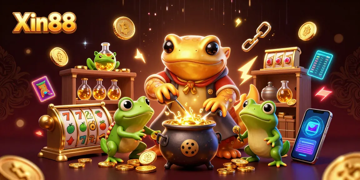 Win big with Xin88 at this vibrant casino-themed 3D digital illustration showcasing excitement.