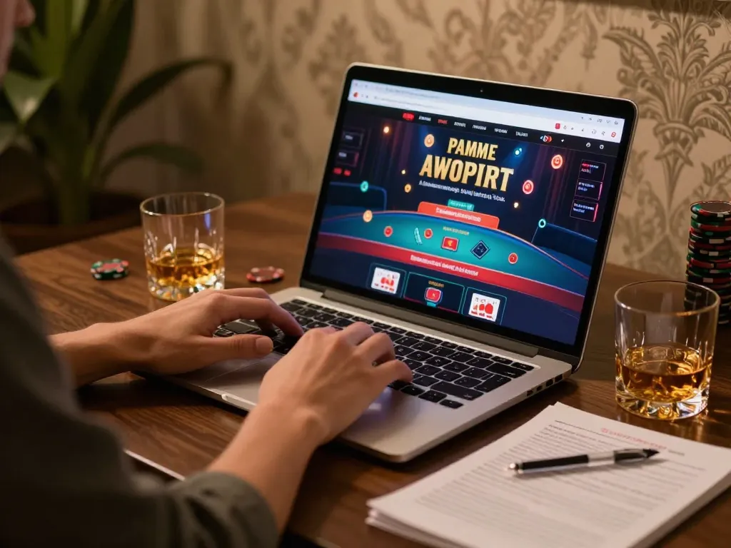 Player enjoying blackjack on MM88 online casino platform with focused strategy and cozy atmosphere