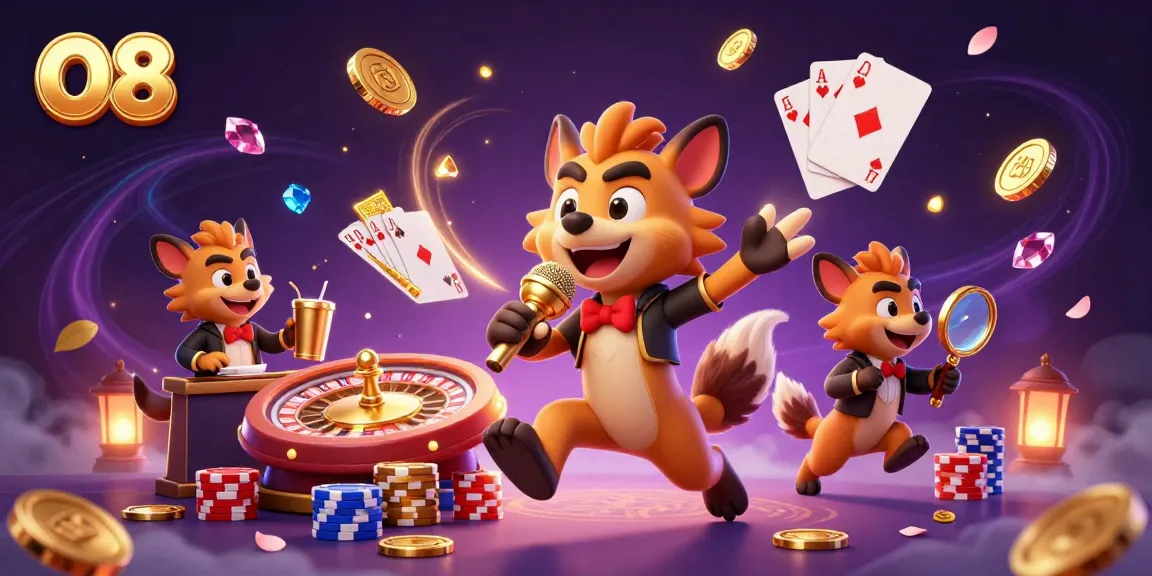 O8 hyenas host a lively casino scene filled with games, showcasing hustle and laughter.
