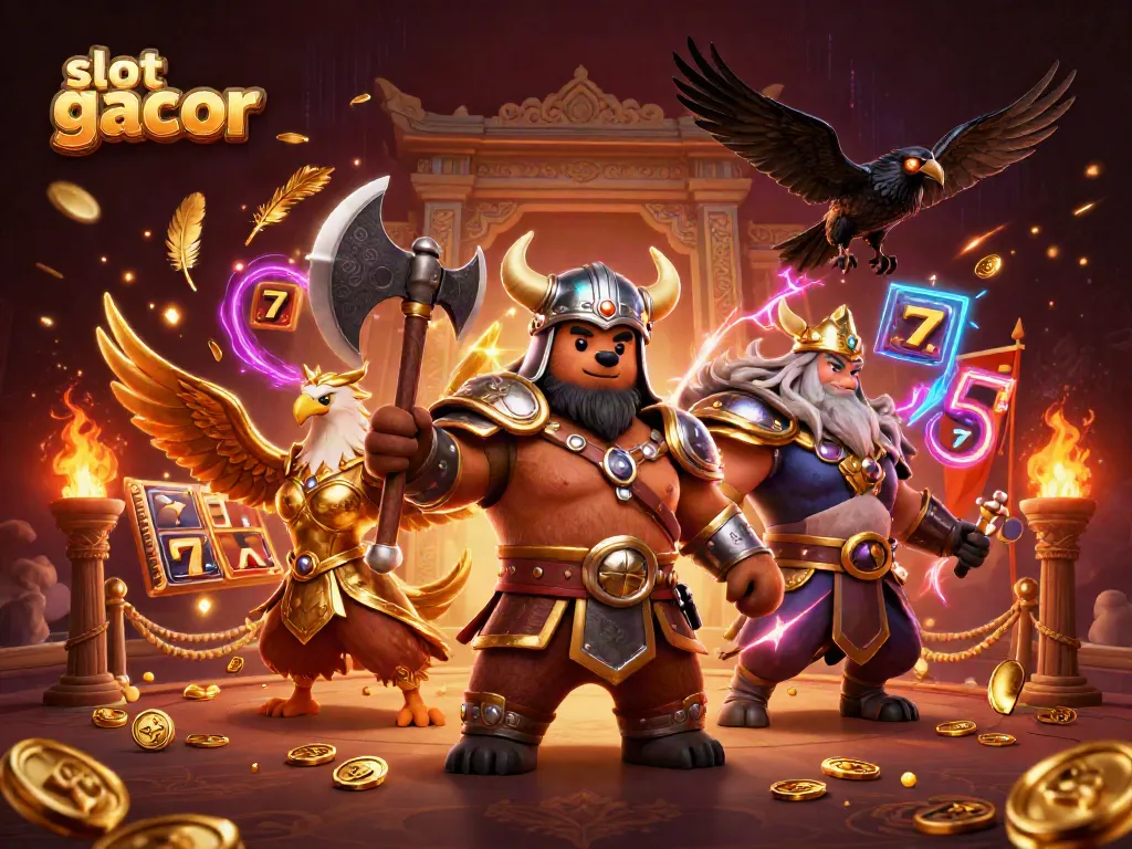 Experience the exhilarating world of slot gacor with animated characters and dynamic casino elements.
