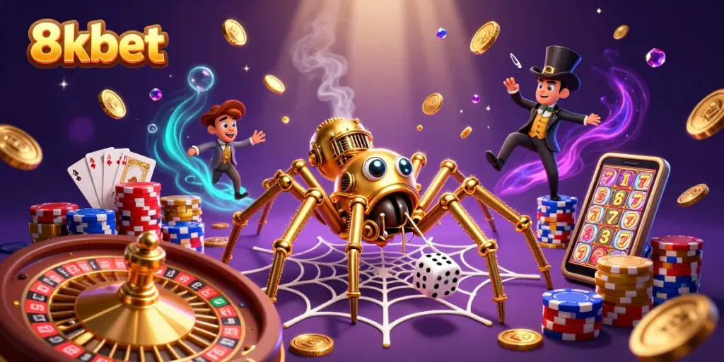 Experience the thrill of 8xbet with vibrant steampunk elements and casino collections.