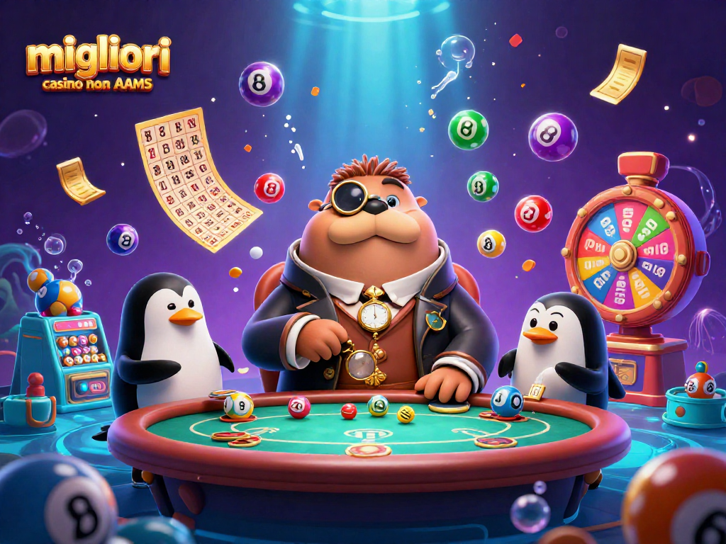 Gioca nei migliori casino non AAMS con personaggi in un'illustrazione 3D colorata e affascinante.