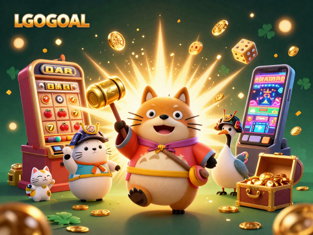 Experience thrilling gameplay with LGOGOAL at a vibrant online casino featuring cheerful characters and exciting jackpots.