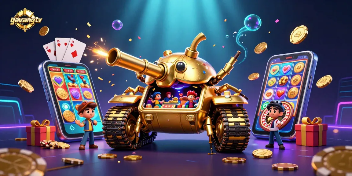 Experience the thrill of winning at gavangtv with a vibrant, dynamic casino scene filled with excitement.